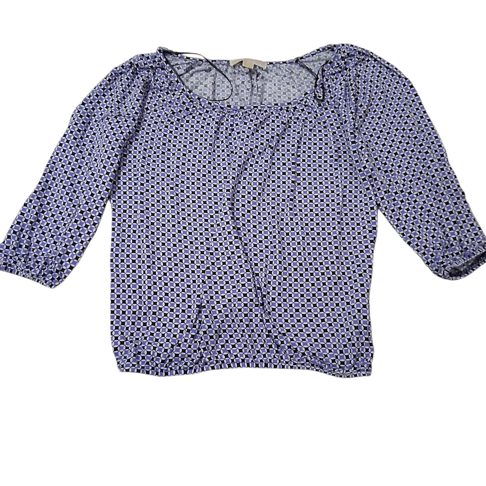 Michael Kors Blue Pattern Blouse